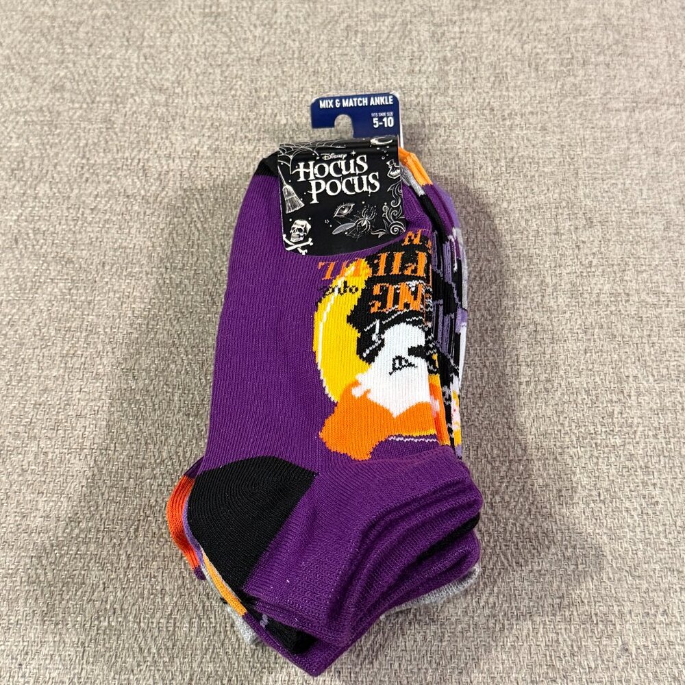 HOCUS POCUS SOCKS FOR WOMEN/TEEN/GIRLS  5 PAIR NEW
